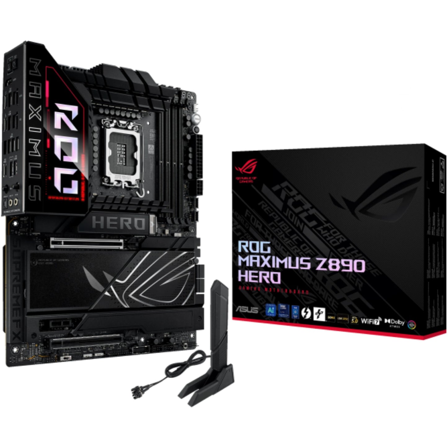 ASUS ROG MAXIMUS Z890 HERO. Intel. LGA 1851 (Socket V1). Intel Core Ultra (Serija 2). DDR5 SDRAM. 192GB. DIMM