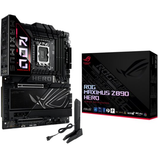 ASUS ROG MAXIMUS Z890 HERO. Intel. LGA 1851 (Socket V1). Intel Core Ultra (Serija 2). DDR5 SDRAM. 192GB. DIMM