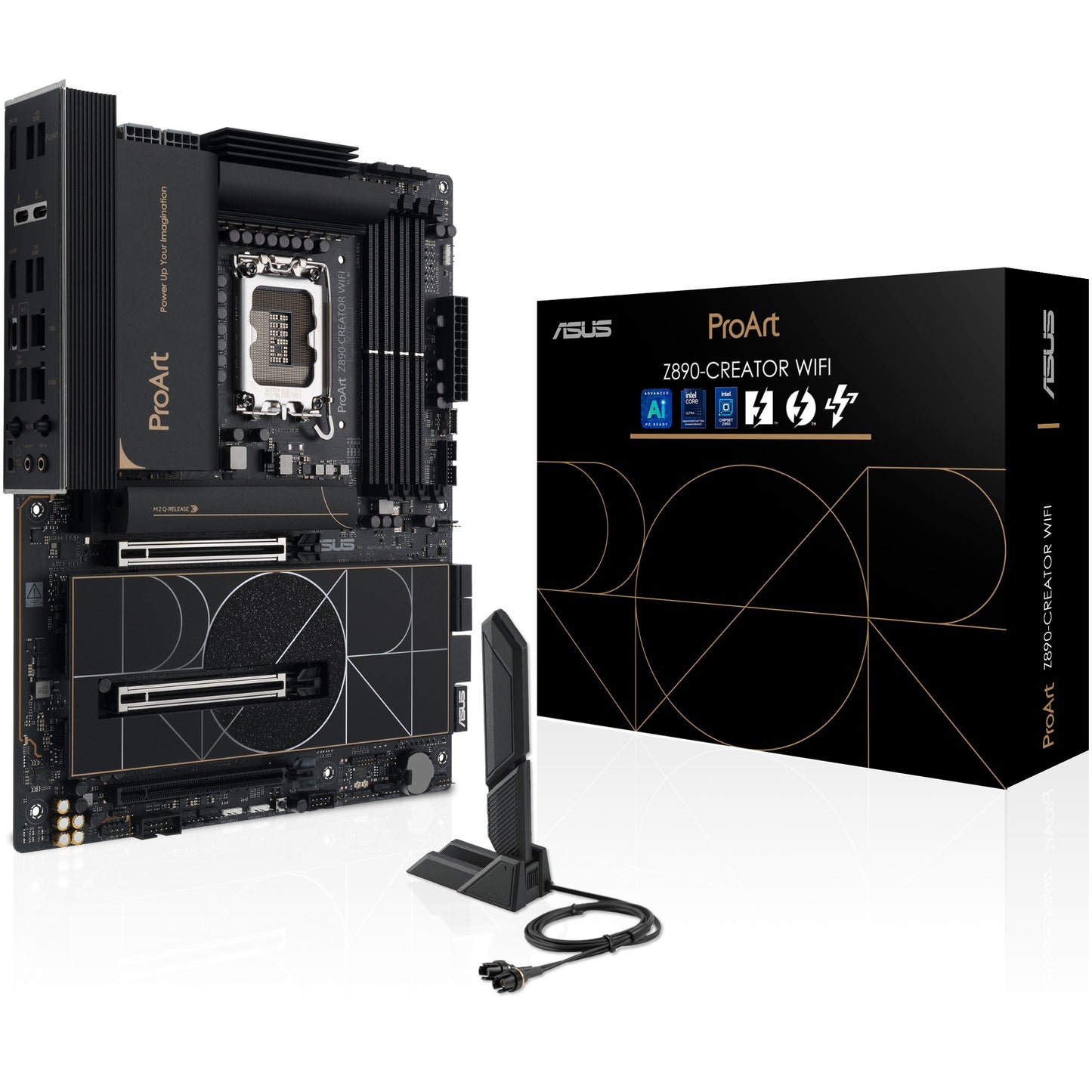 ASUS PROART Z890 CREATOR WIFI. Intel. LGA 1851 (Socket V1). Intel Core Ultra (Serija 2). LGA 1851. DDR5 SDRAM. 192GB