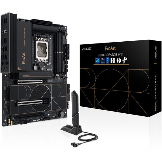 ASUS PROART Z890 CREATOR WIFI. Intel. LGA 1851 (Socket V1). Intel Core Ultra (Serija 2). LGA 1851. DDR5 SDRAM. 192GB