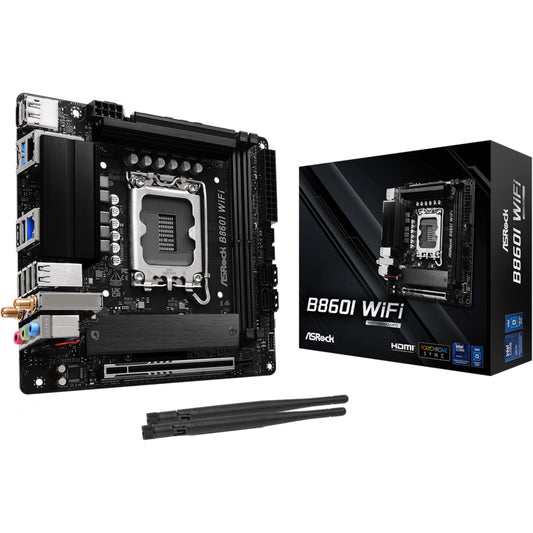 Asrock B860I WiFi. Intel. LGA 1851 (Socket V1). DDR5-SDRAM. 128 GB. DIMM. Dvokanalni.