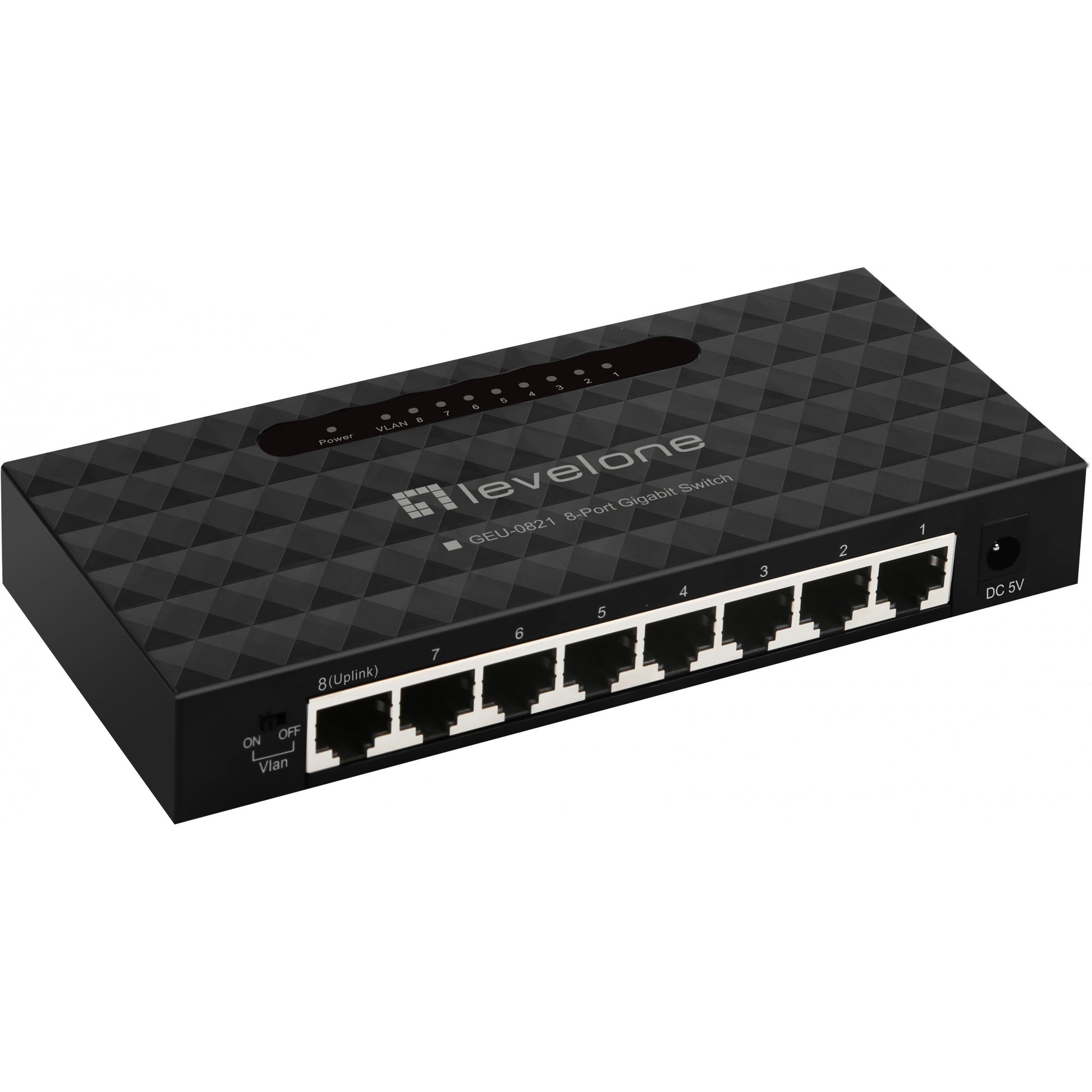 LevelOne GEU-0821. Upravljani. Gigabit Ethernet (10/100/1000). Puni dupleks. Montaža na zid.