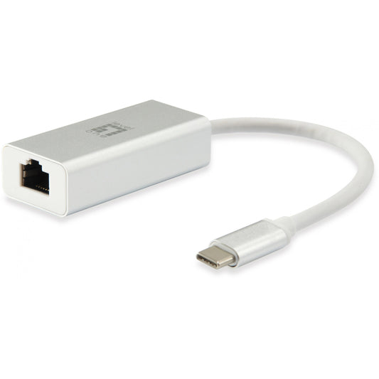 LevelOne USB-0402 Gigabit USB-C mrežni adapter. Žični. USB tip-C. Ethernet. 1000 Mbps. Srebrni. Bijeli.