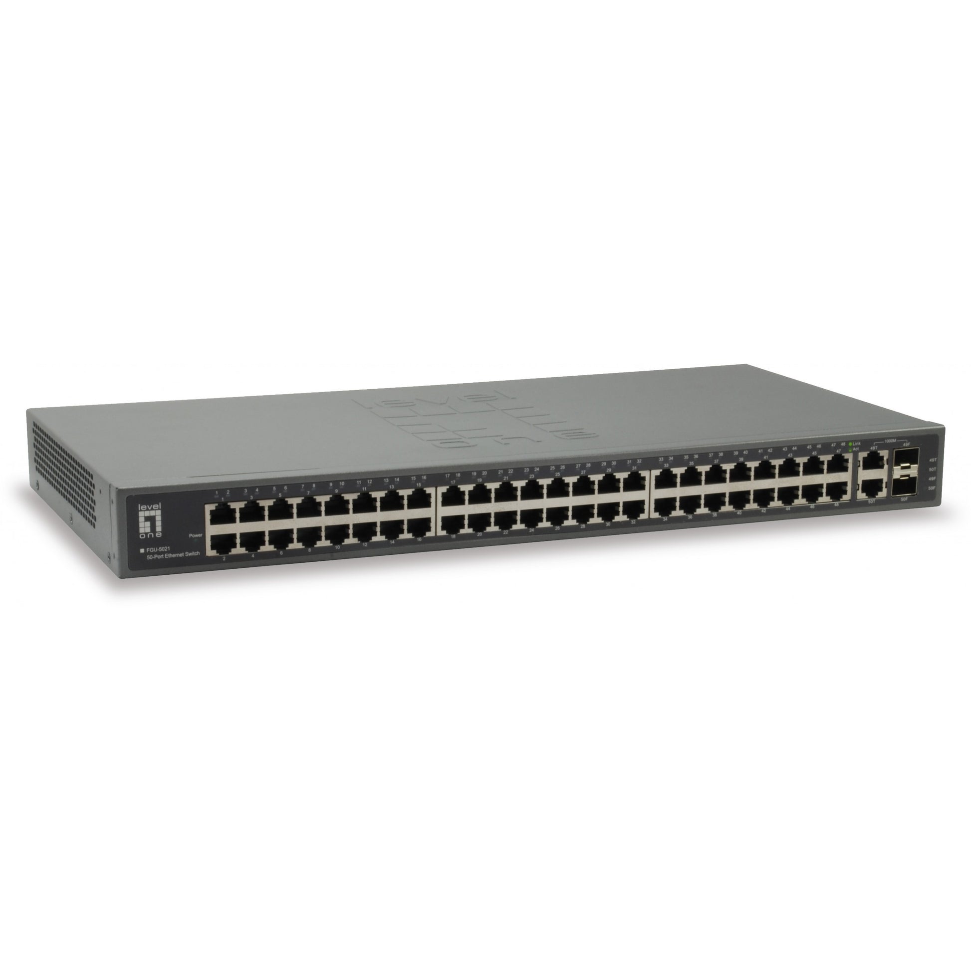 LevelOne FGU-5021. Brzi Ethernet (10/100). Puni dupleks. Montaža u rack.