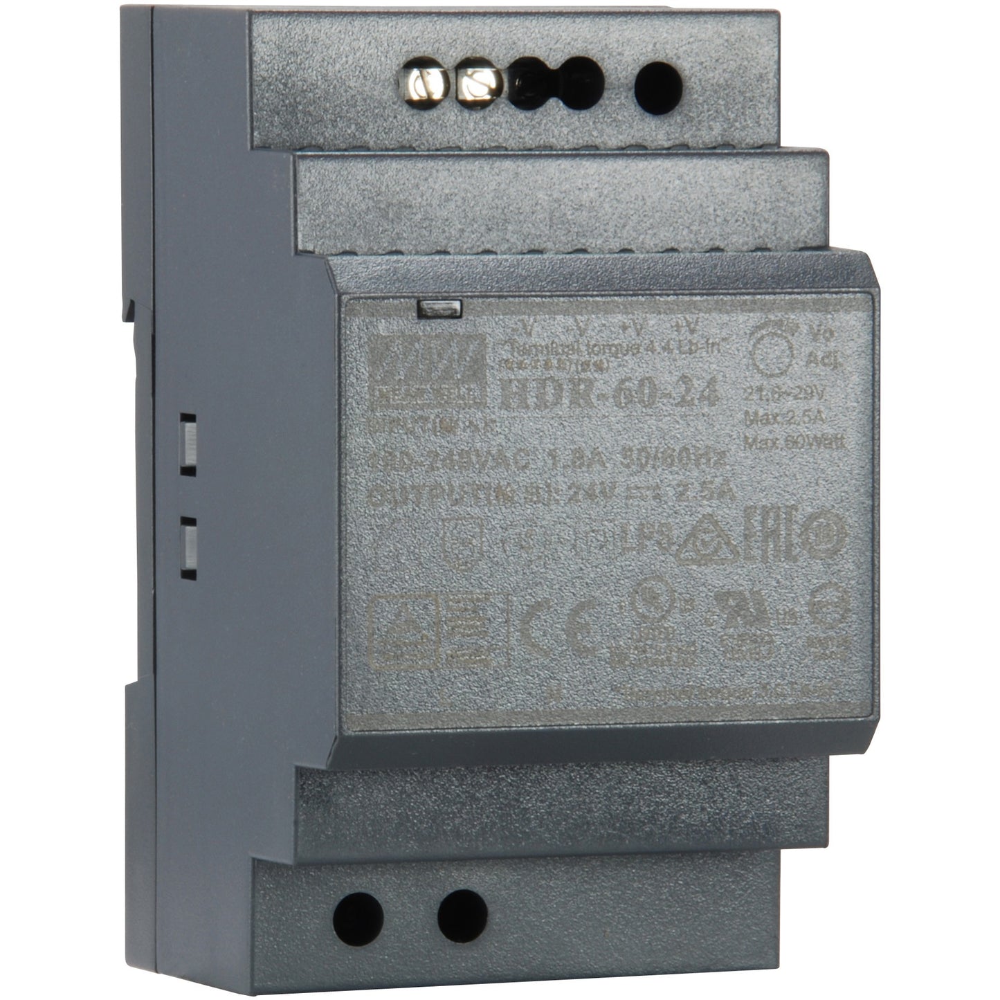 LevelOne POW-2421. 60 W. 85–264 V. 60 W. Prenapon. Zaštita od preopterećenja. Zaštita od kratkog spoja. 927.600 h. Crna.