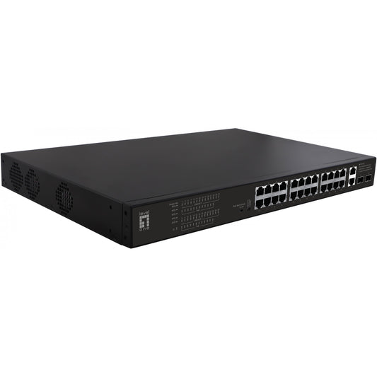LevelOne FGP-2831. Neupravljan. Brzi Ethernet (10/100). Napajanje preko Etherneta (PoE). Montaža u rack. 1U