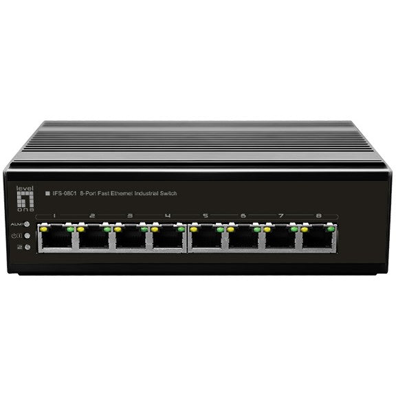 LevelOne IFS-0801. Neupravljan. Brzi Ethernet (10/100). Puni dupleks. Montaža na zid.