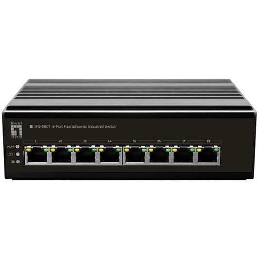 LevelOne IFS-0801. Neupravljan. Brzi Ethernet (10/100). Puni dupleks. Montaža na zid.