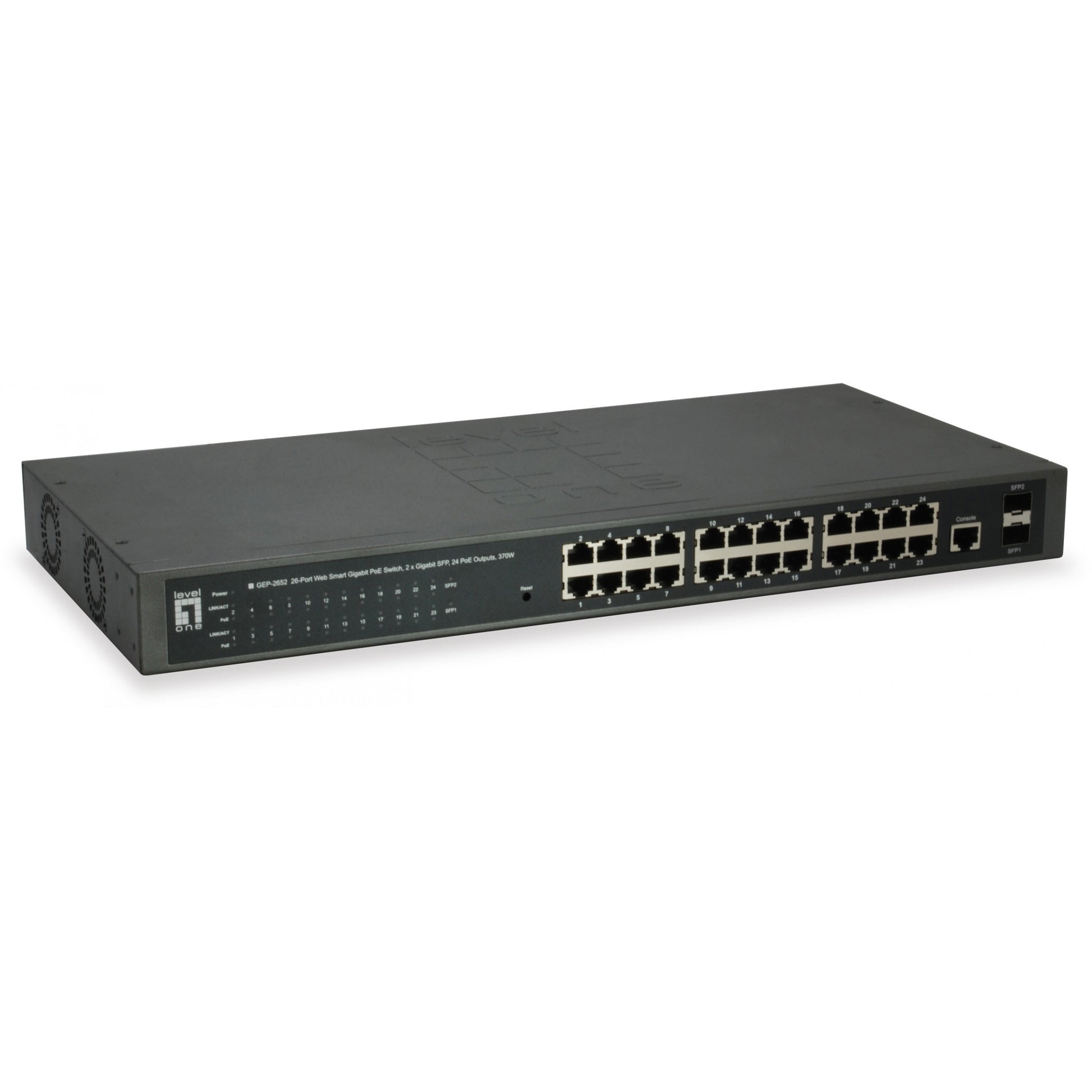 LevelOne GEP-2652. Upravljani. L2. Gigabit Ethernet (10/100/1000). Napajanje preko Etherneta (PoE). Ugradnja u rack