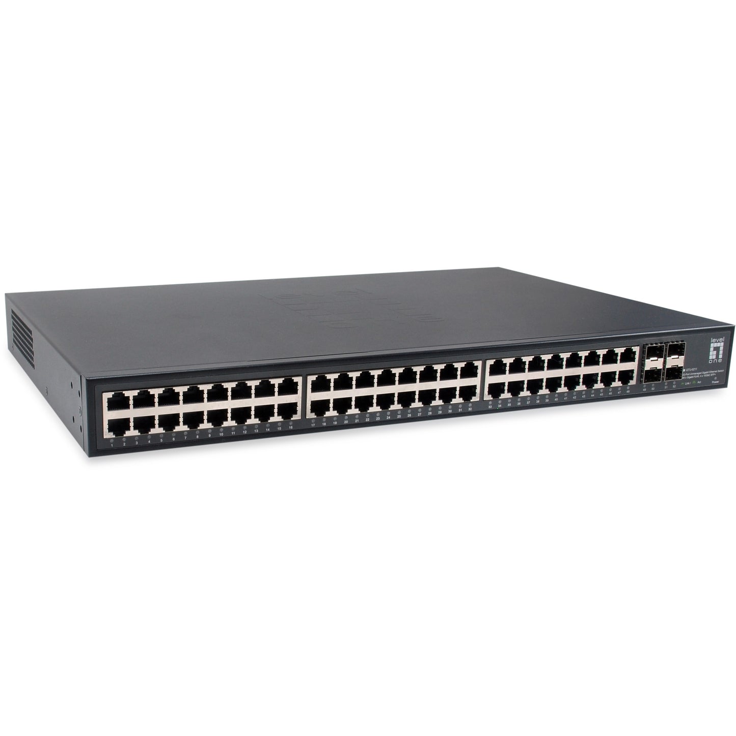 LevelOne GTU-5211. Neupravljan. Gigabit Ethernet (10/100/1000). Puni dupleks. Montaža u rack.