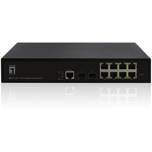 LevelOne GEL-1061. Upravljani. Sloj 2. Gigabit Ethernet (10/100/1000). Montažni rack.