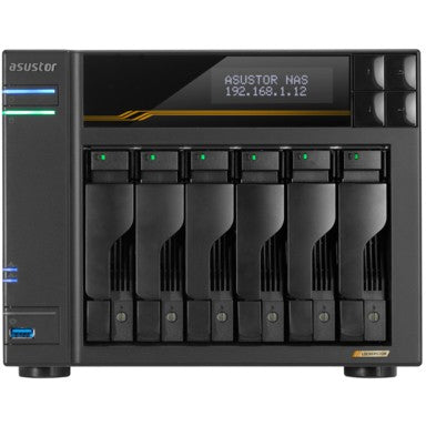 Asustor LOCKERSTOR 6 Gen3 (AS6806T). NAS. Desktop. AMD Ryzen. V3C14. 16 GB. DDR5