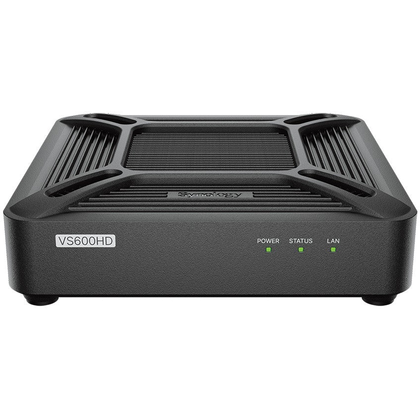 Synology VS600HD. Gigabit Ethernet. 600 fps. 3840x2160 piksela. 4K (3840x2160). 30Hz 1080p (1920x1080). 60Hz. H.264. FCC UKCA CE BSMI EAC RCM KC VCCI