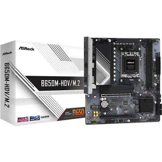 Asrock B650M-HDV/M.2. AMD. Podnožje AM5. AMD Ryzen™ 7. DDR5 SDRAM 64GB DIMM