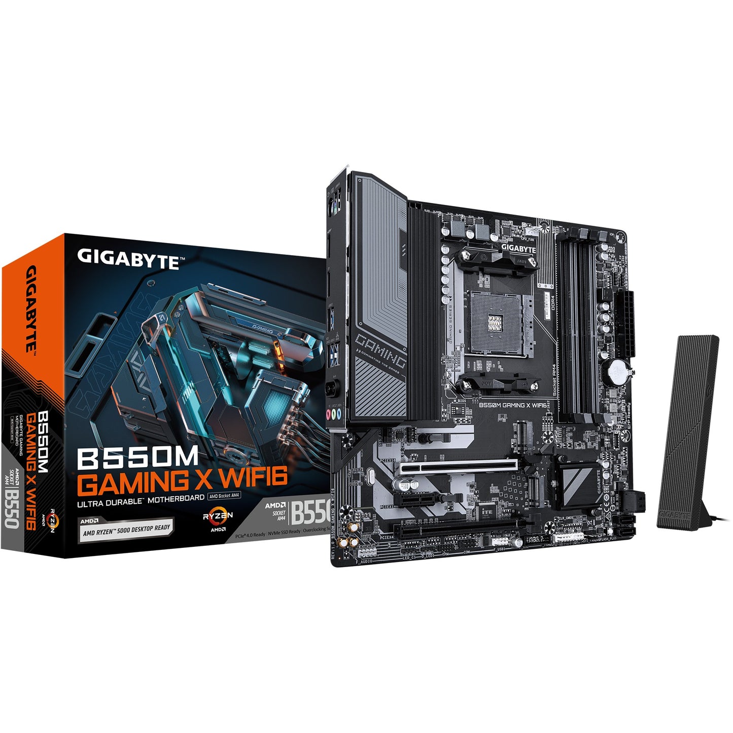 GIGABYTE B550M GAMING serija. AMD Ryzen 4000 serija. Podnožje AM4.