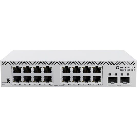 Mikrotik CSS318-16G-2S+IN. Upravljani. Gigabit Ethernet (10/100/1000). Montaža za rack.