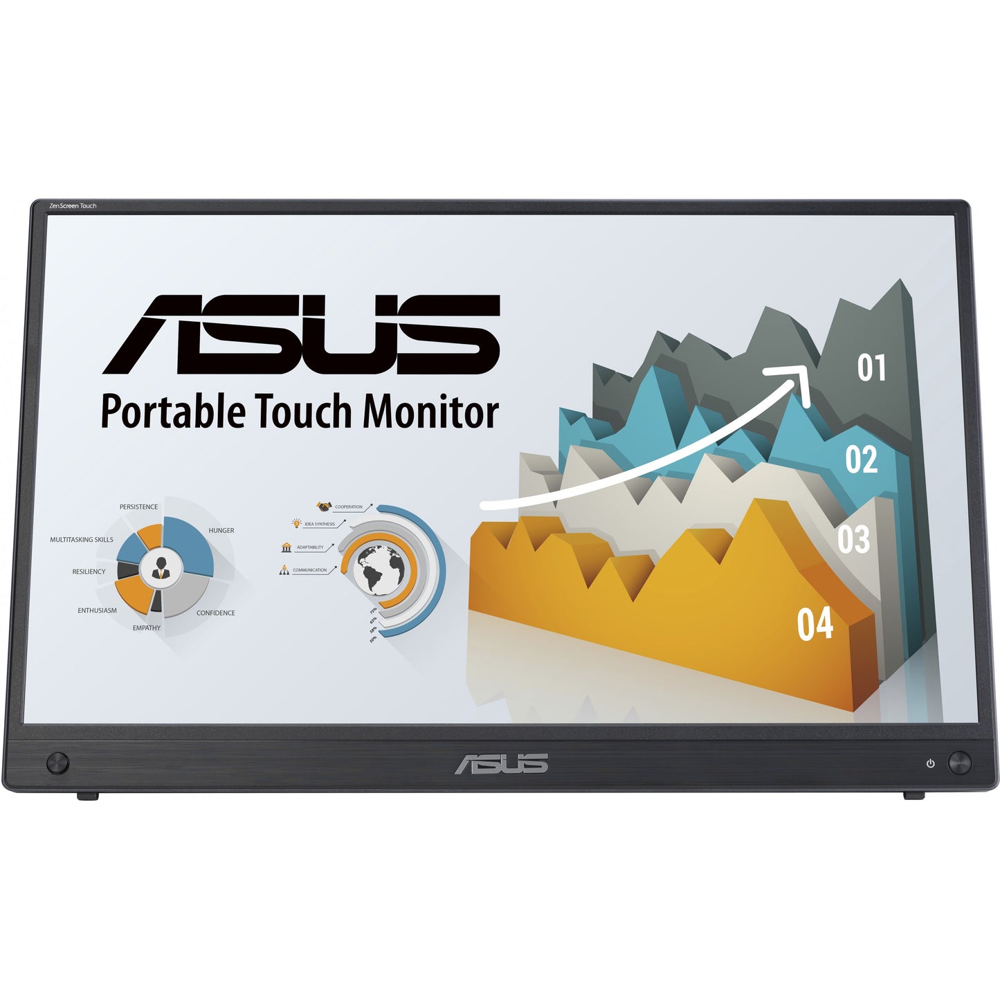 ASUS ZenScreen MB16AHT. 39,6 cm (15,6"). 1920 x 1080 piksela. Full HD. 5 ms. Crni