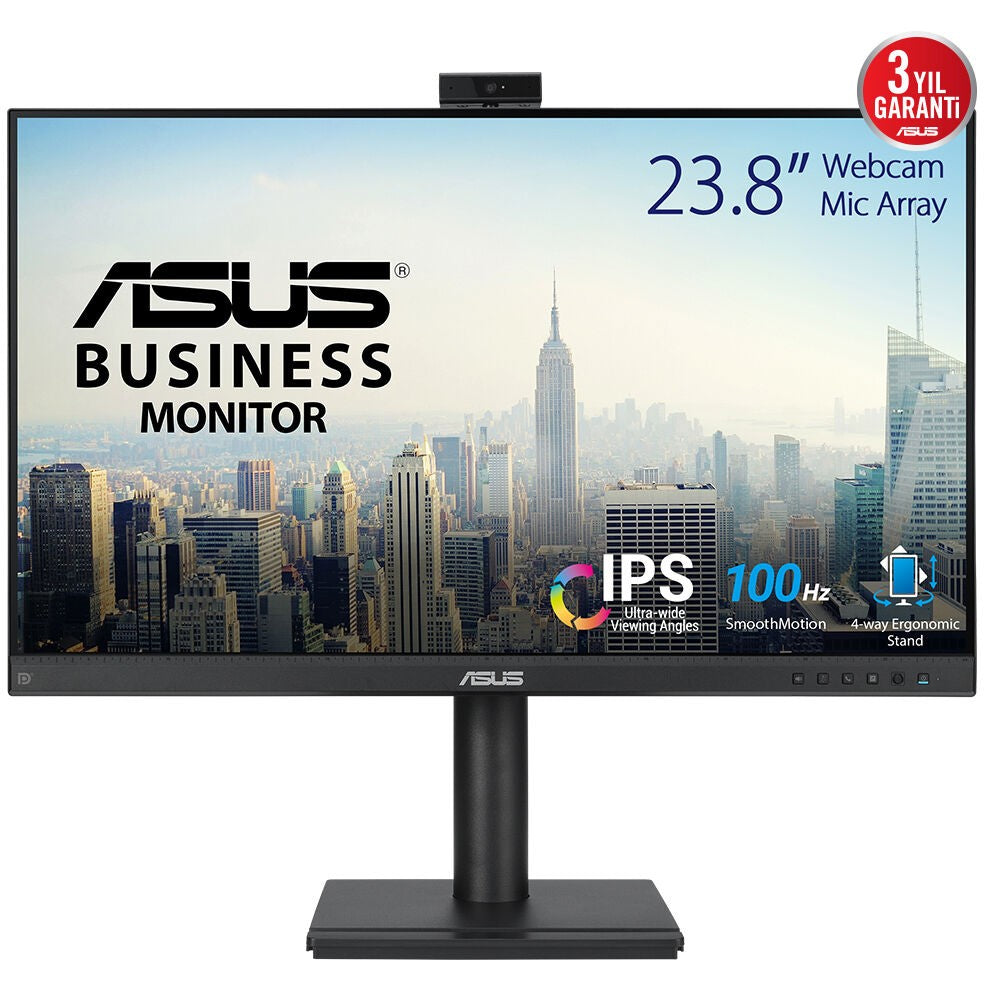 ASUS BE249QFK. 60,5 cm (23,8"). 1920 x 1080 piksela. Full HD. LCD. 5 ms. Crni
