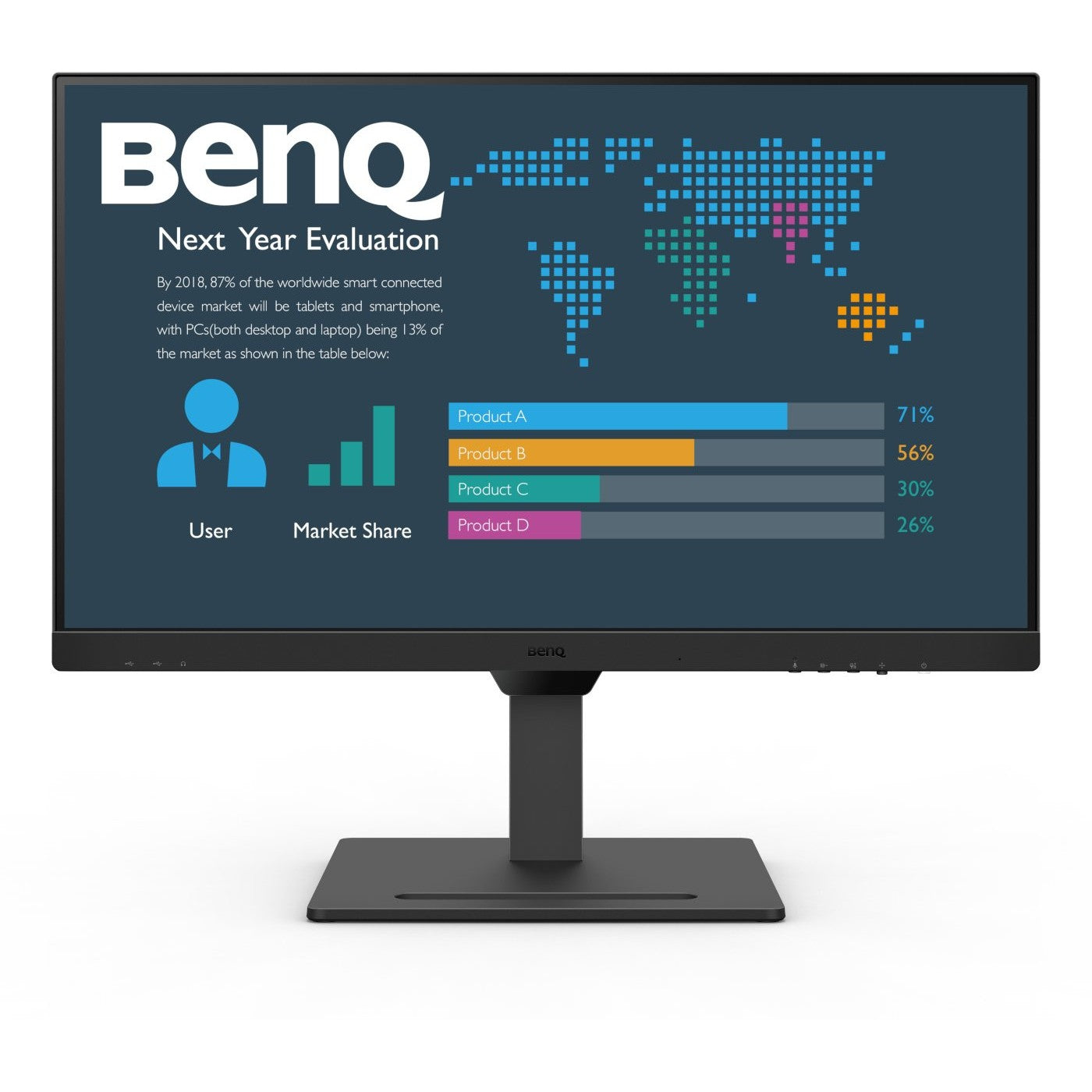 BenQ BL2790QT. 68,6 cm (27"). 2560 x 1440 piksela. Quad HD. LED. 5 ms. Crni