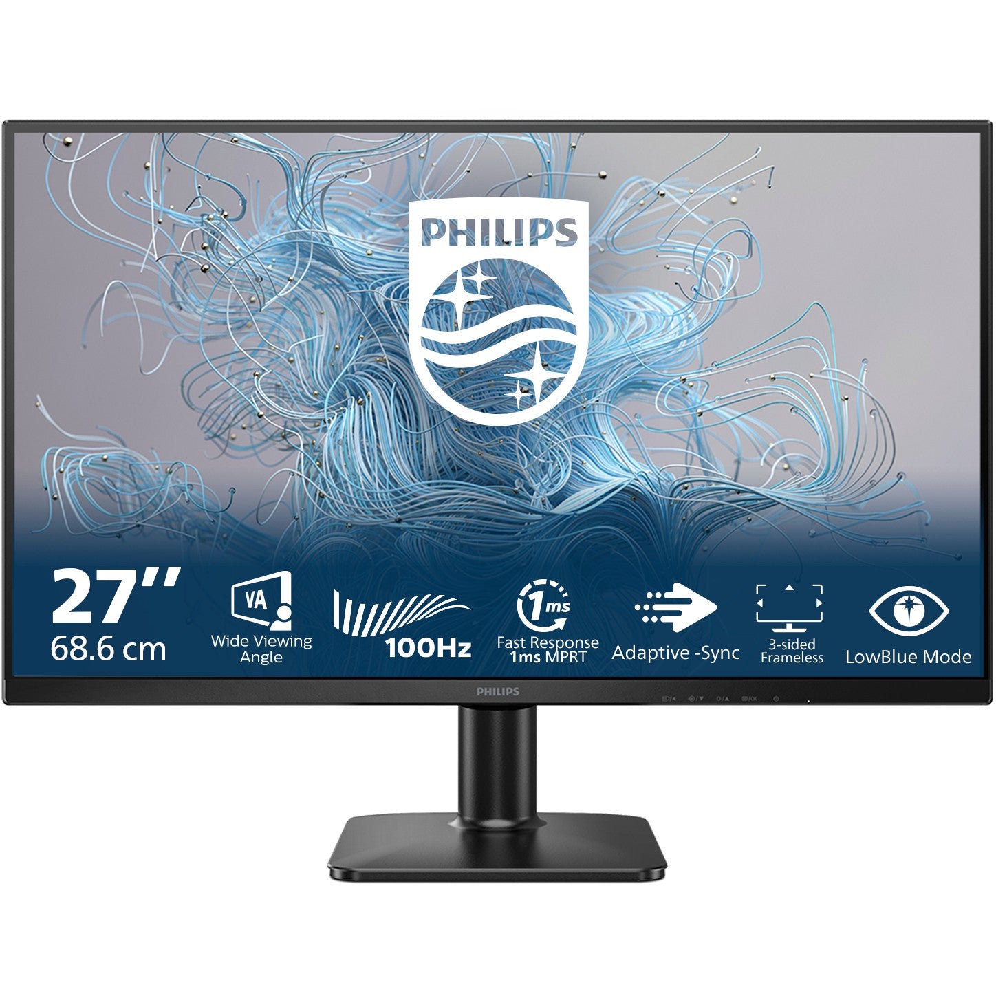 Philips 1000 serija 27E2N1100L/00. 68,6 cm (27"). 1920 x 1080 piksela. Full HD. LCD. 4 ms. Crni.