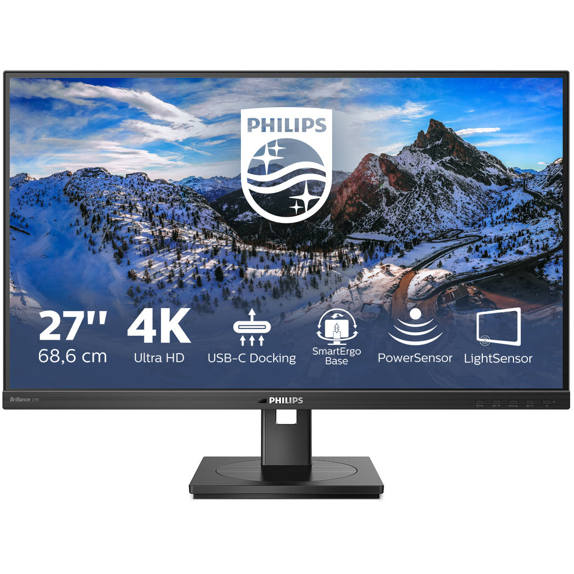 Philips 279P1/00. 68,6 cm (27"). 3840 x 2160 piksela. 4K Ultra HD. LED. 4 ms. Crni
