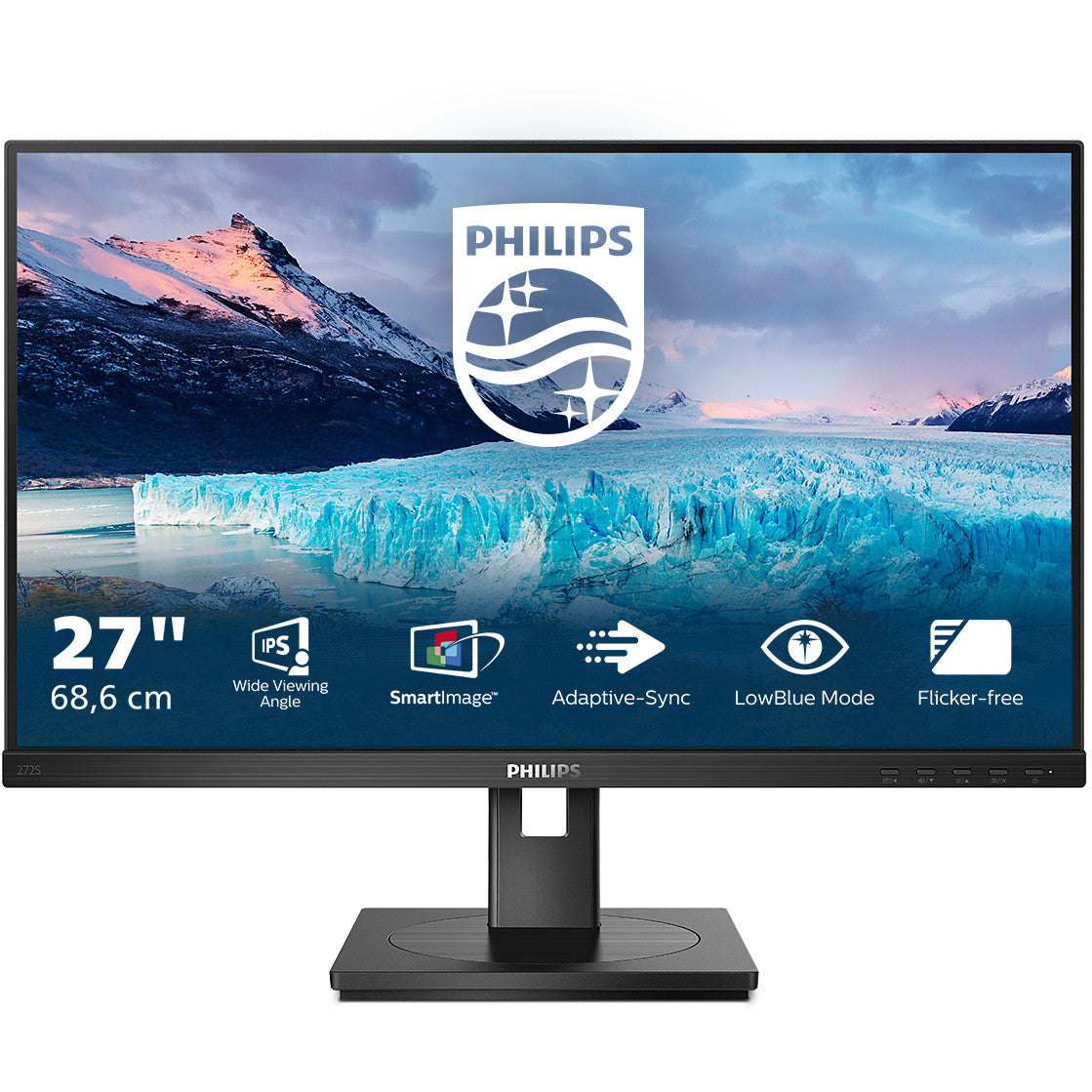 Philips 272S1M/00. 68,6 cm (27"). 1920 x 1080 piksela. Full HD. LCD. 4 ms. Crni