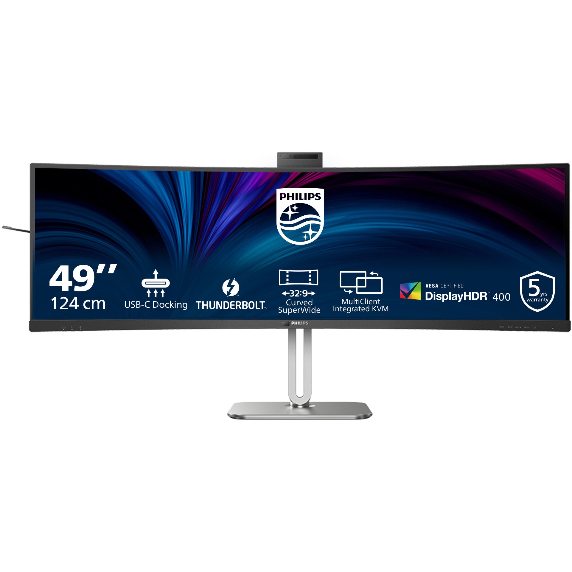 Philips 49B2U6903CH/00. 124,5 cm (49"). 5120 x 1440 piksela. Dual QHD. LCD. 4 ms. Siva.