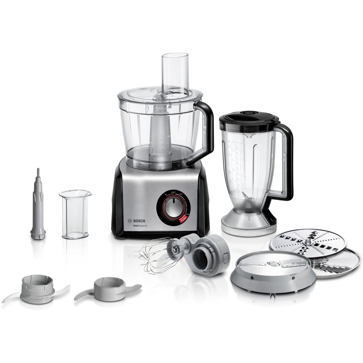 Bosch MC812M814. 3,9 l. Crna. Nerđajući čelik. Prozirna. Rotirajuća ručica. 1,1 m. Plastika. 1250 W