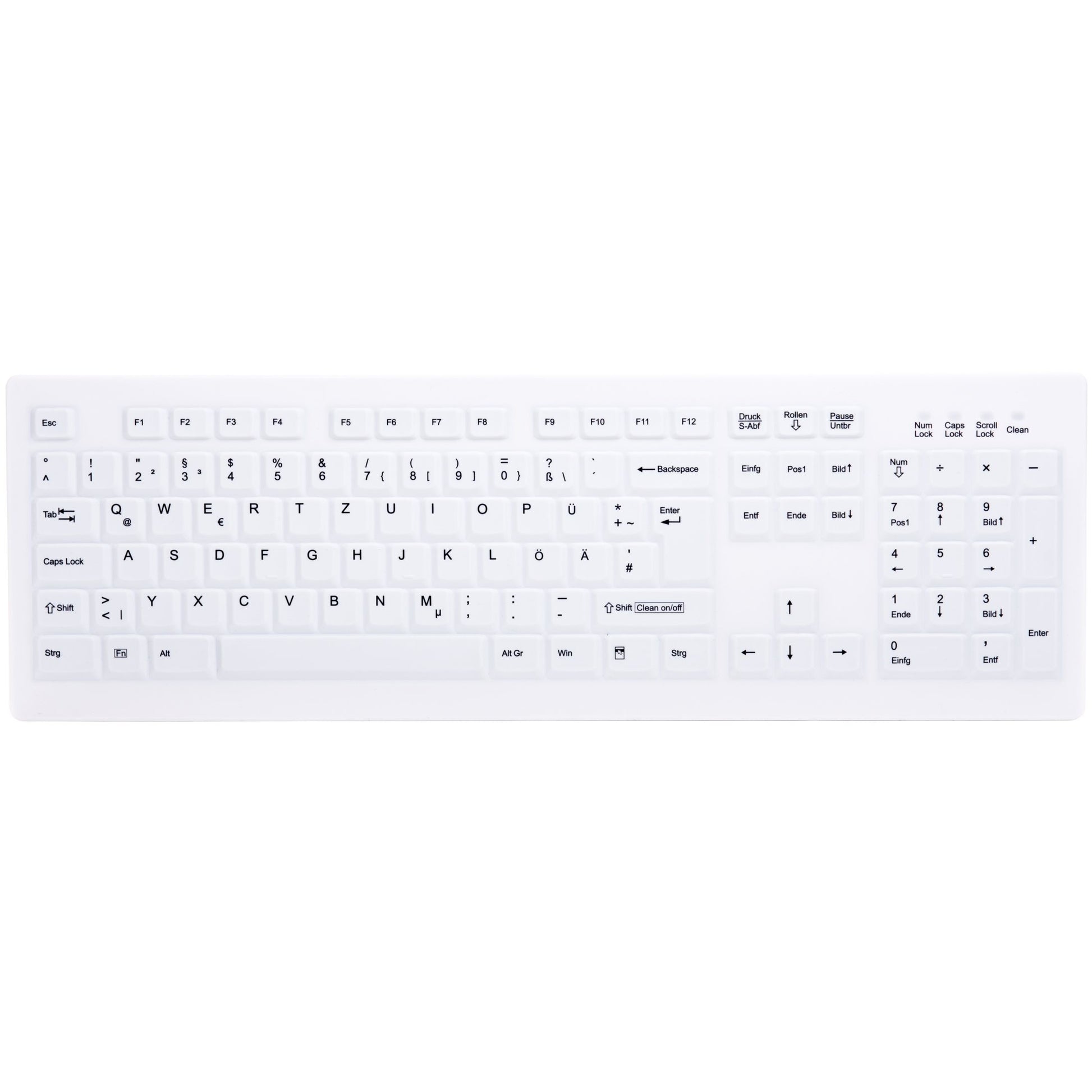 Contour Design Active Key AK-C8100F-FUS-W/GE. Bežični. RF bežični. Membranski prekidač. QWERTZ. Bijela.