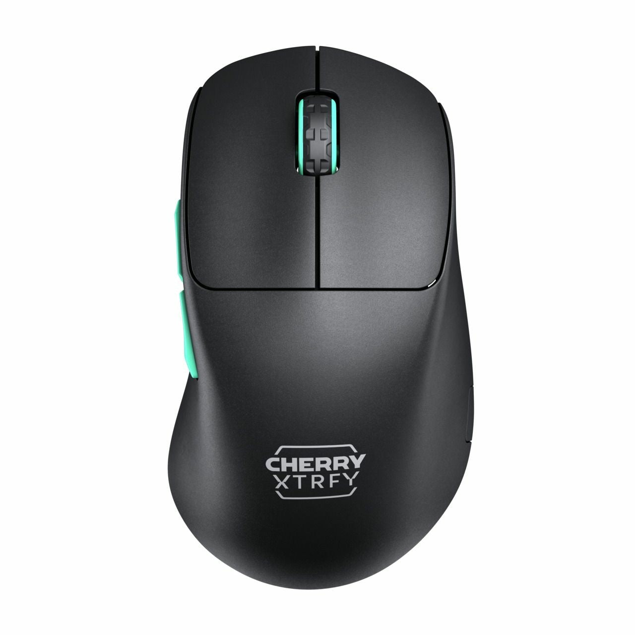CHERRY XTRFY M64 bežična. RF bežična. 26000DPI. Crna. Tirkizna.