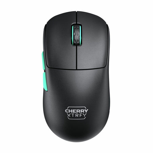 CHERRY XTRFY M68 bežična. RF bežična. 26000DPI. Crna. Tirkizna.