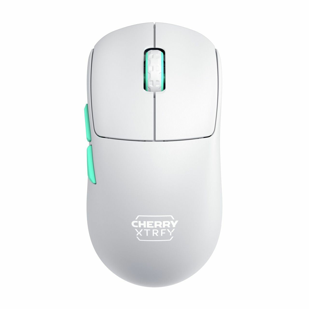 CHERRY XTRFY M68 bežična. RF bežična. 26000 DPI. Plava. Tirkizna. Bijela.