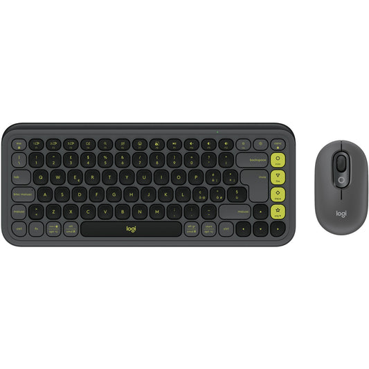 Logitech 920-013115. Bežični. Bluetooth. Makazasti prekidač. QWERTY. Grafit. Miš uključen.