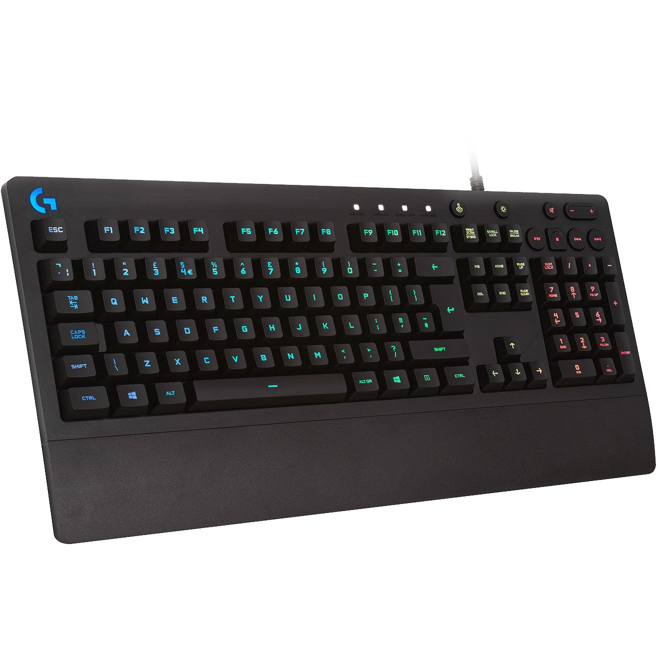 Logitech G 920-008089. Puna veličina (100%). Žični. USB. QWERTZ. RGB LED. Crna.