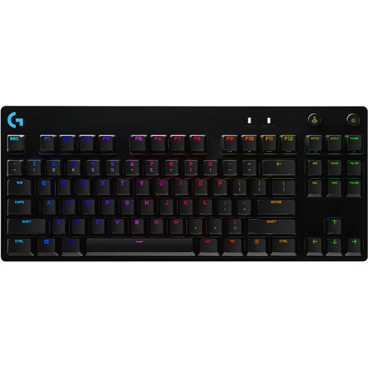 Logitech G 920-009391. Beskontaktno (80-87%). Žični. USB. Mehanička tastatura. RGB LED. Crna.