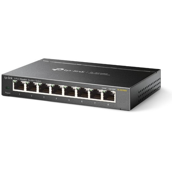 TP-Link Omada 8-portni 10/100/1000Mbps desktop switch. Neupravljan. Gigabit Ethernet (10/100/1000). Puni dupleks. Montaža na zid.
