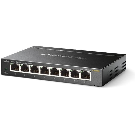 TP-Link Omada 8-portni 10/100/1000Mbps desktop switch. Neupravljan. Gigabit Ethernet (10/100/1000). Puni dupleks. Montaža na zid.