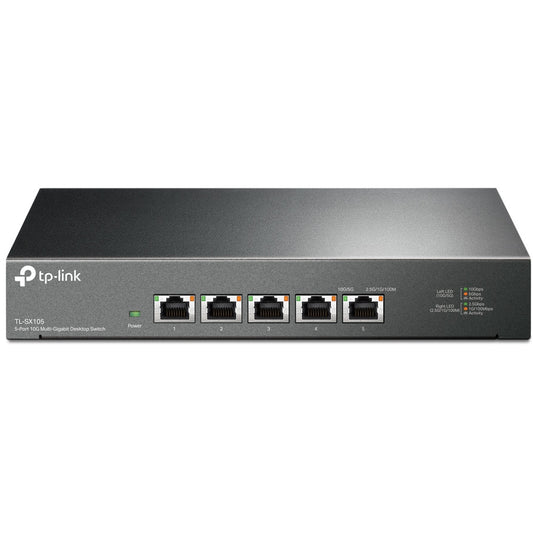 TP-Link 5-portni 10G desktop switch. Neupravljan. 10G Ethernet (100/1000/10000). Montaža na zid.