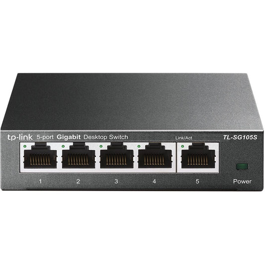 TP Link TL-SG105S. Neupravljani. Gigabit Ethernet (10/100/1000). Puni dupleks. Montaža na zid.