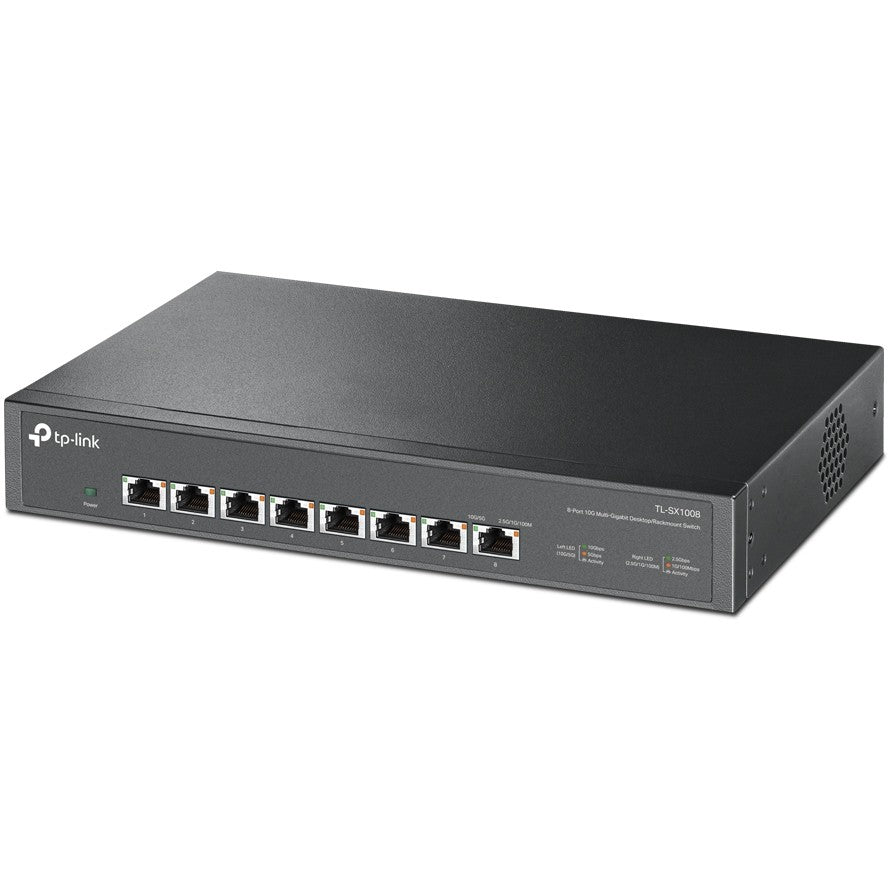 TP-Link 8-portni 10G desktop/rackmount switch. Neupravljan. 10G Ethernet (100/1000/10000). Montaža u rack. 1U