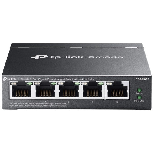 TP Link Omada ES205G. Upravljani. Gigabit Ethernet (10/100/1000). Napajanje preko Etherneta (PoE). Montaža na zid.