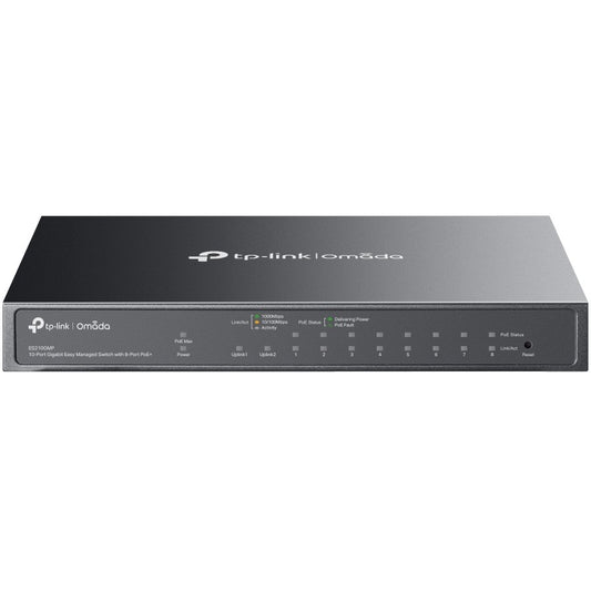 TP-Link Omada ES210GMP. Upravljani. Gigabit Ethernet (10/100/1000). Napajanje preko Etherneta (PoE). Montaža na zid.