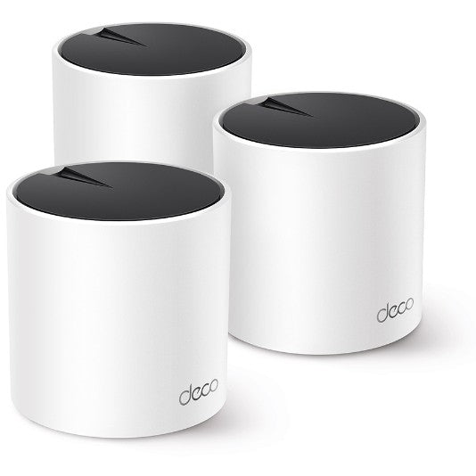 TP-Link DECO X55 (pakovanje od 3). Bijeli. Interni. Mesh ruter. Dvofrekventni (2,4 GHz/5 GHz). Wi-Fi 6 (802.11ax). 3000 Mbps
