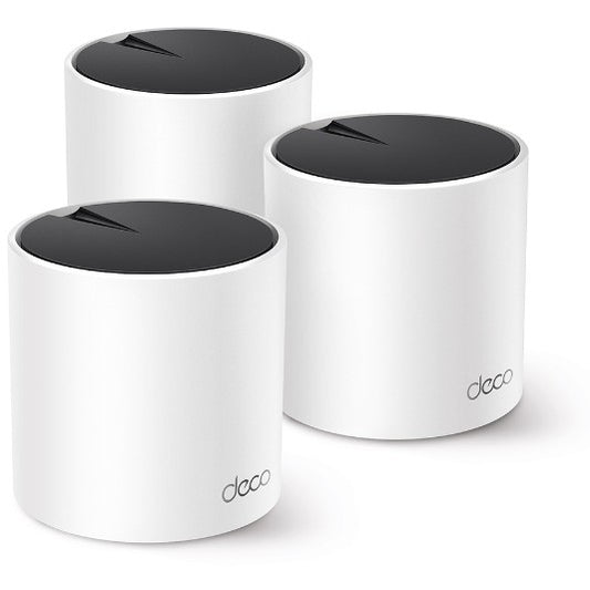 TP-Link DECO X55 (pakovanje od 3). Bijeli. Interni. Mesh ruter. Dvofrekventni (2,4 GHz/5 GHz). Wi-Fi 6 (802.11ax). 3000 Mbps