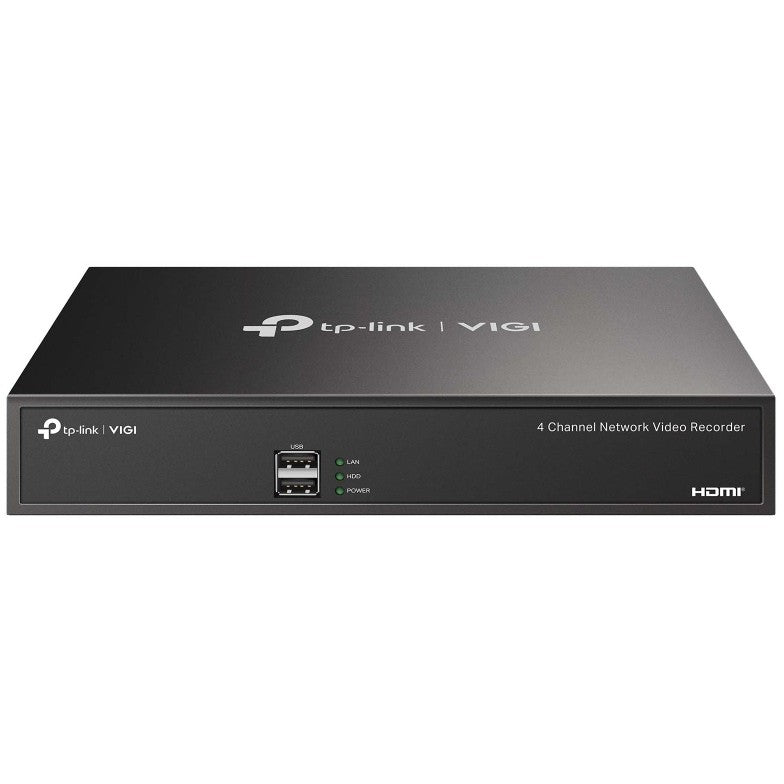 TP-Link VIGI NVR1004H. 4 kanala. 3840 x 2160 piksela. 720p. 1080p. 2160p. 3840x2160. 1920x1080. 1680x1050. 1440x900. 1280x1024. 1024x768. 1280x720. 1280x720@60fps. 1920x1080@60fps. 3840x2160@30fps. G.711u. G.726