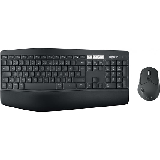 Logitech 920-008223. Puna veličina (100%). Bežični. RF bežični + Bluetooth. QWERTZ. Crni. Miš uključen.