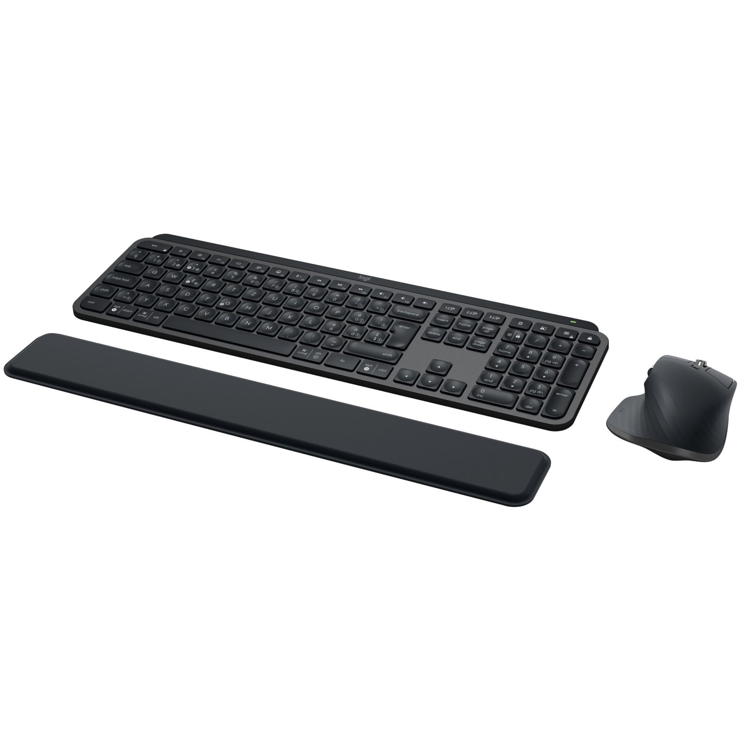 Logitech Master MX Keys Combo za posao. Bežični. RF bežični + Bluetooth. Makazasti prekidač. QWERTZ. LED. Grafit.