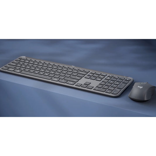 Logitech Signature Slim Combo MK950. Bežični. RF bežični + Bluetooth. Makazasti prekidač. QWERTY. Grafit. Miš uključen.