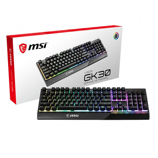 MSI Vigor GK30. Žični. USB. Mehanička tastaturai. QWERTZ raspored. RGB LED. Crna.