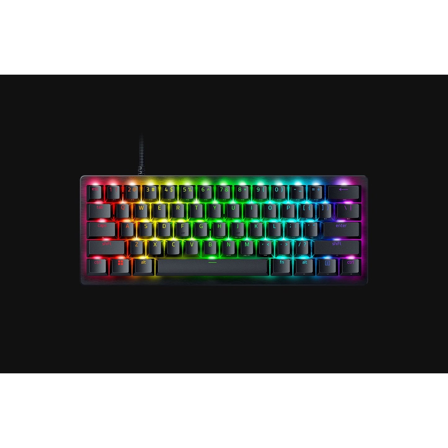Razer Huntsman V3 Pro Mini. Žični. USB. Optički prekidač. QWERTY raspored. RGB LED. Crna.